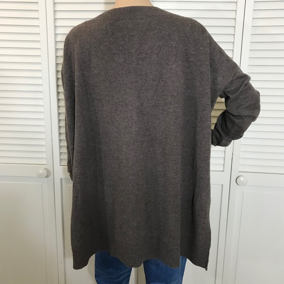 Vince Hi - Low Tunic Brown Sweater Medium - Picture 4 of 15